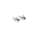 NEWBRIDGE SILVER STUDS BLUE STONE EARRINGS ER1163